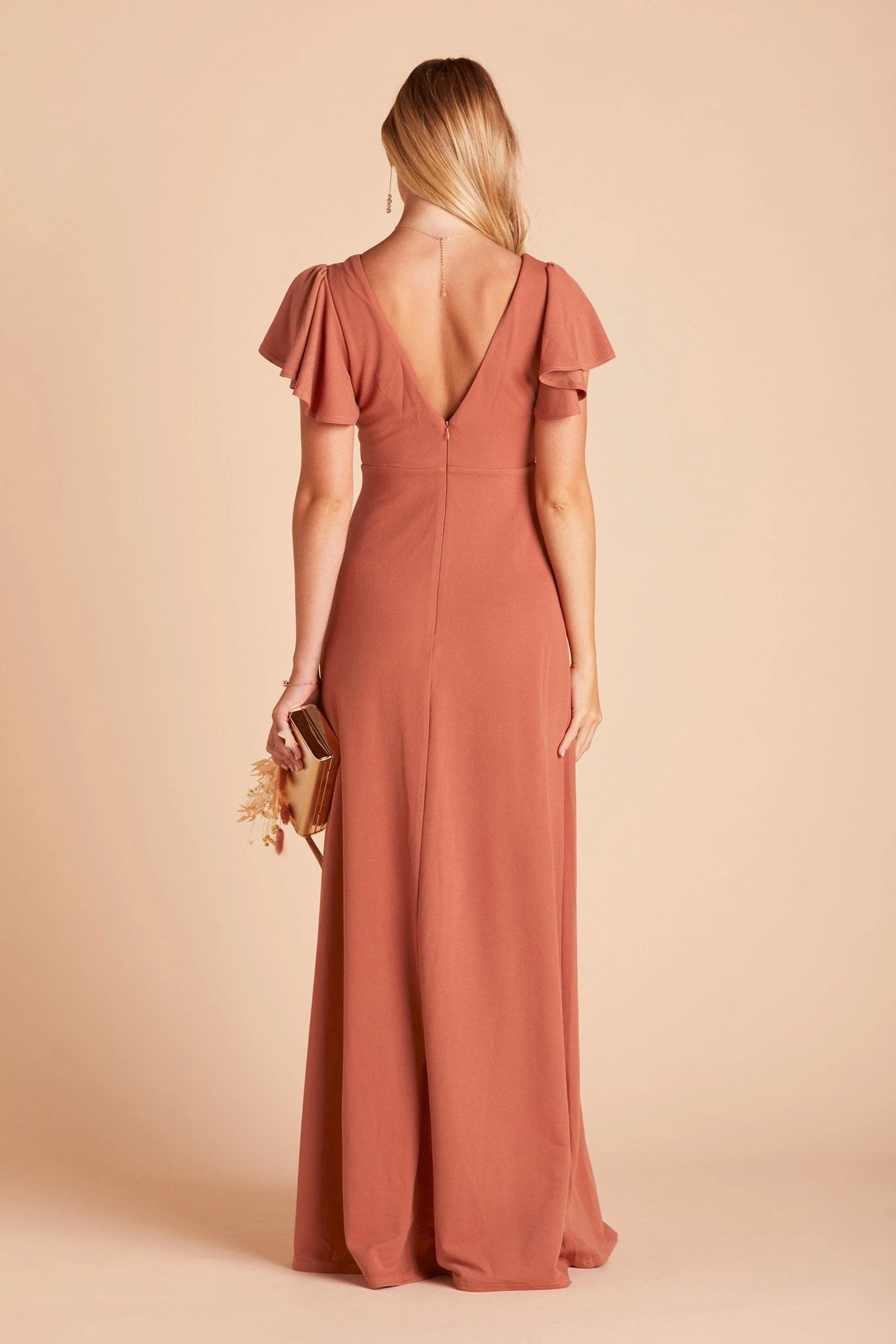 Hannah Crepe Dress - Terracotta 11 Hannah Crepe Dress - Terracotta - Image 9