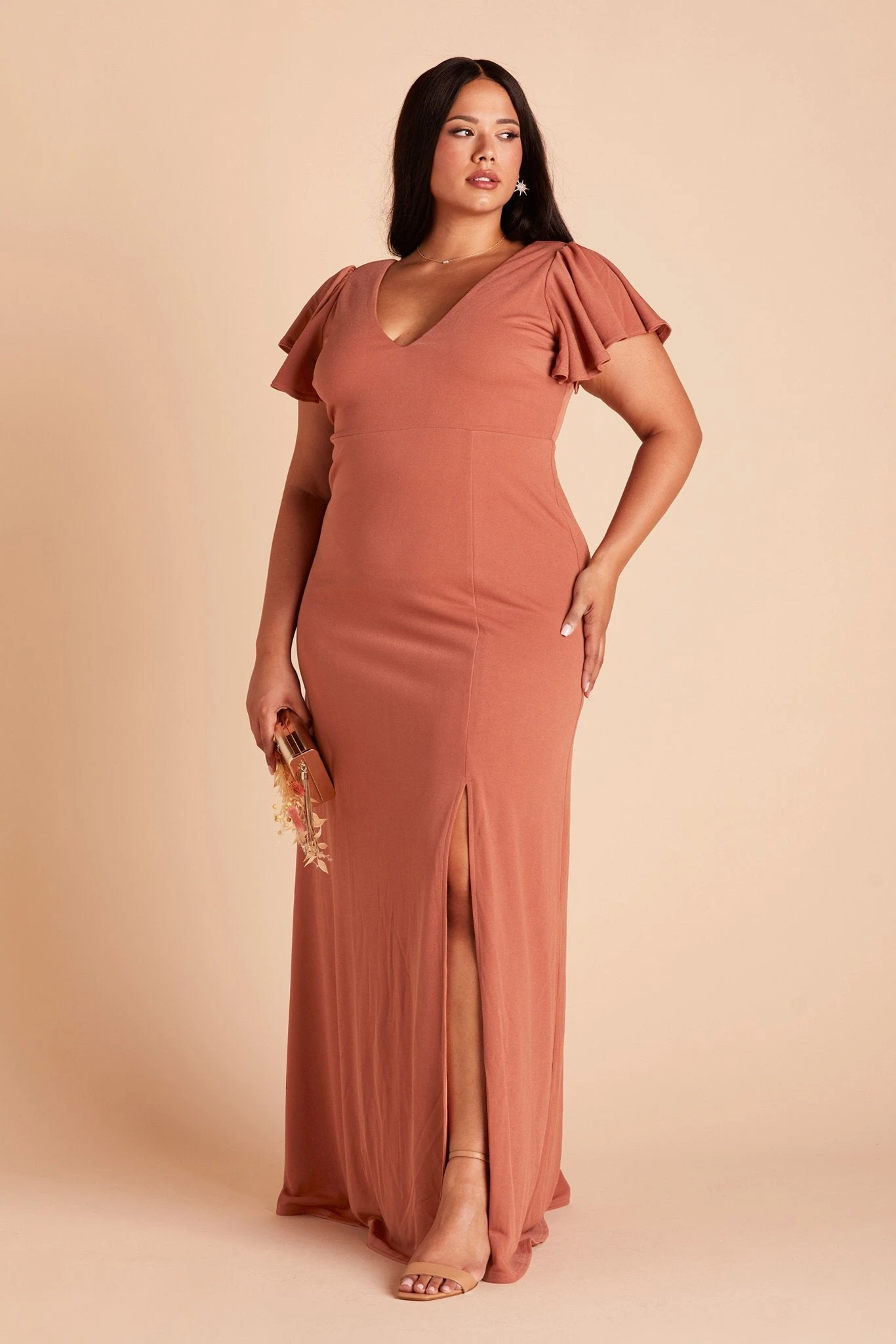 Hannah Crepe Dress - Terracotta 17 Hannah Crepe Dress - Terracotta - Image 15