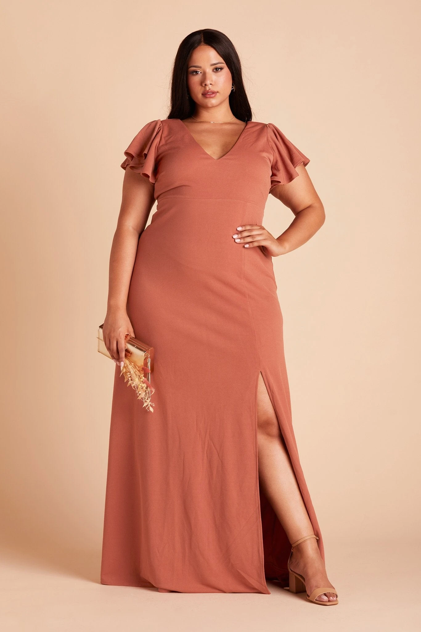 Hannah Crepe Dress - Terracotta 15 Hannah Crepe Dress - Terracotta - Image 13