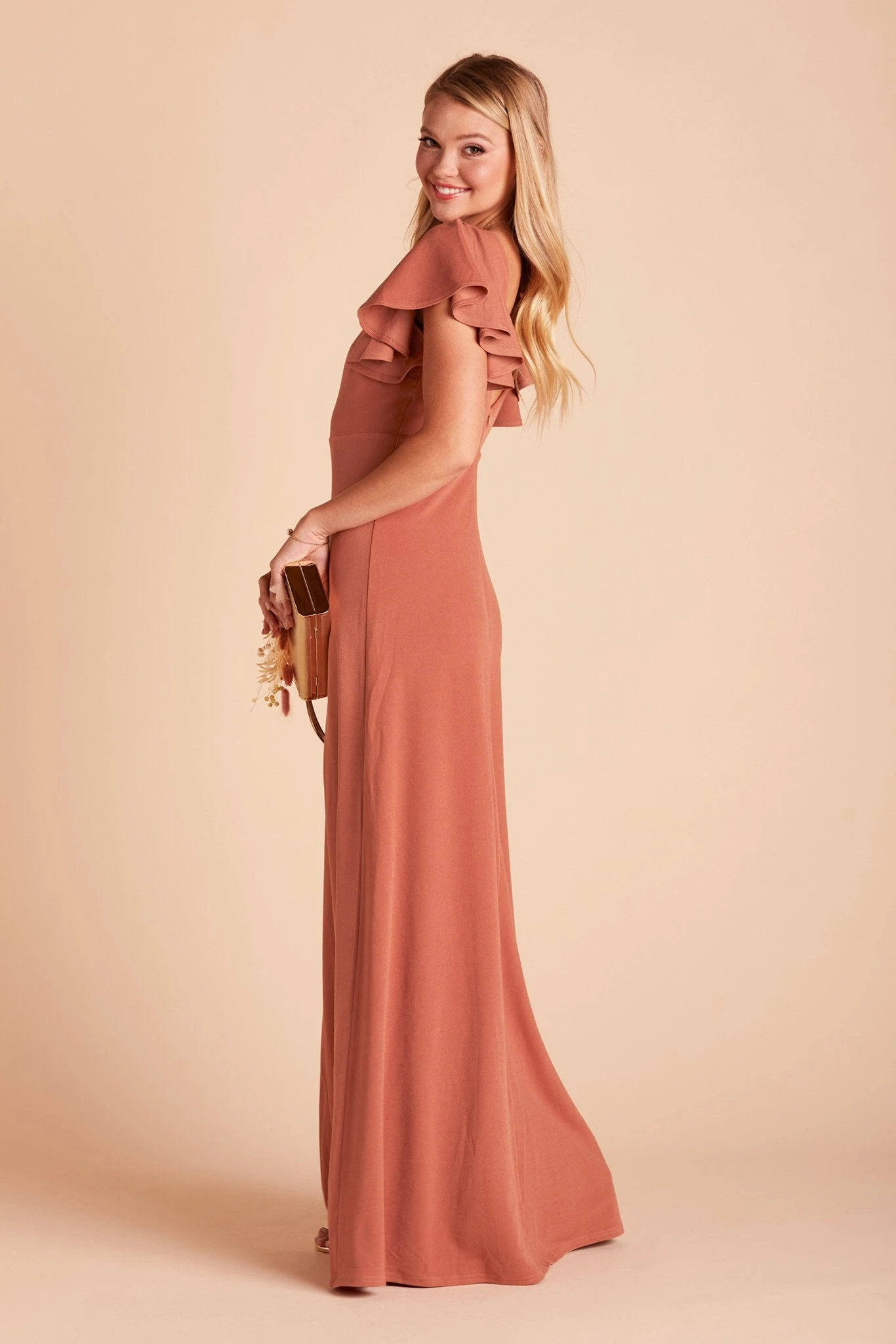 Hannah Crepe Dress - Terracotta 10 Hannah Crepe Dress - Terracotta - Image 8