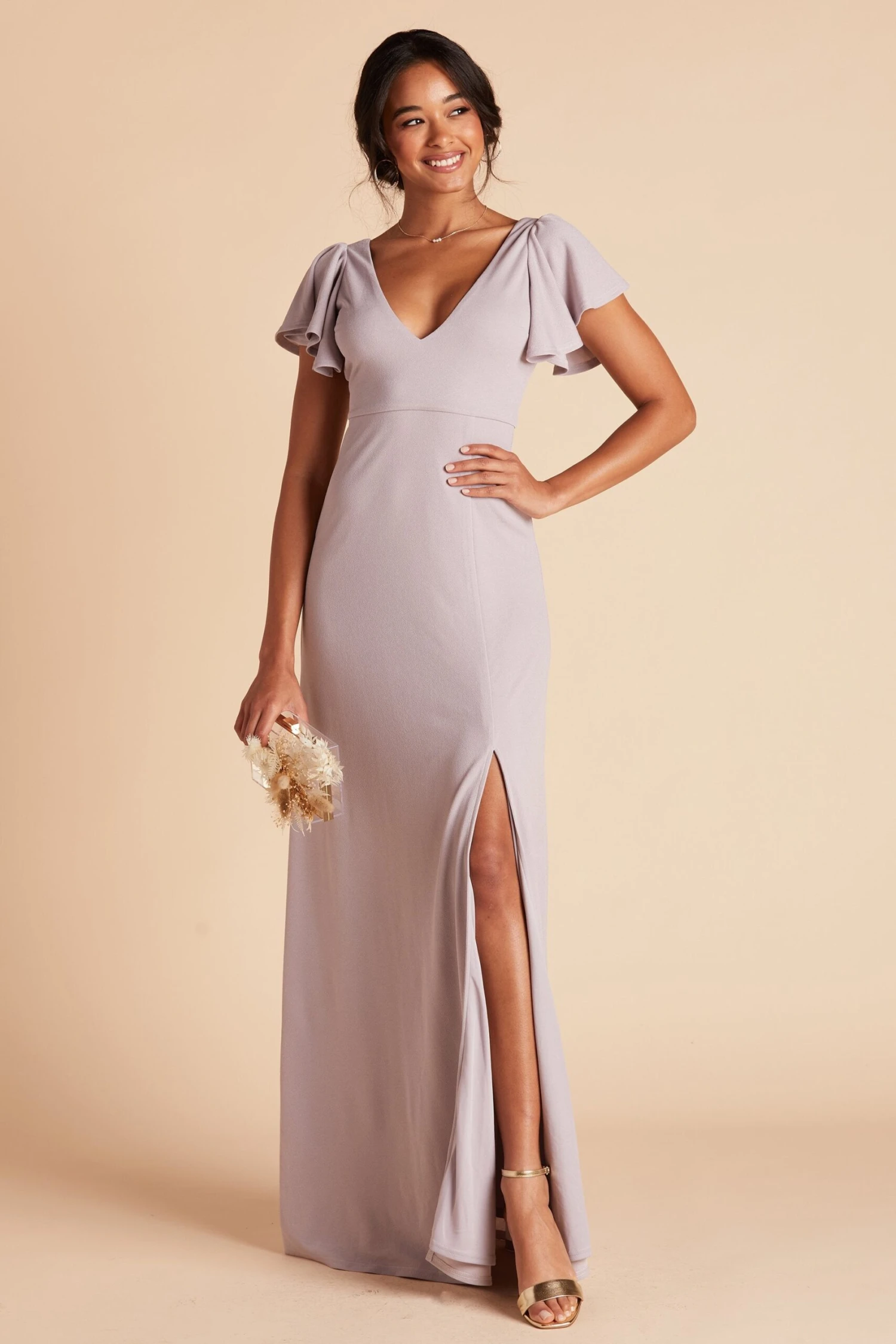 Hannah Crepe Dress - Lilac 5 Hannah Crepe Dress - Lilac - Image 3