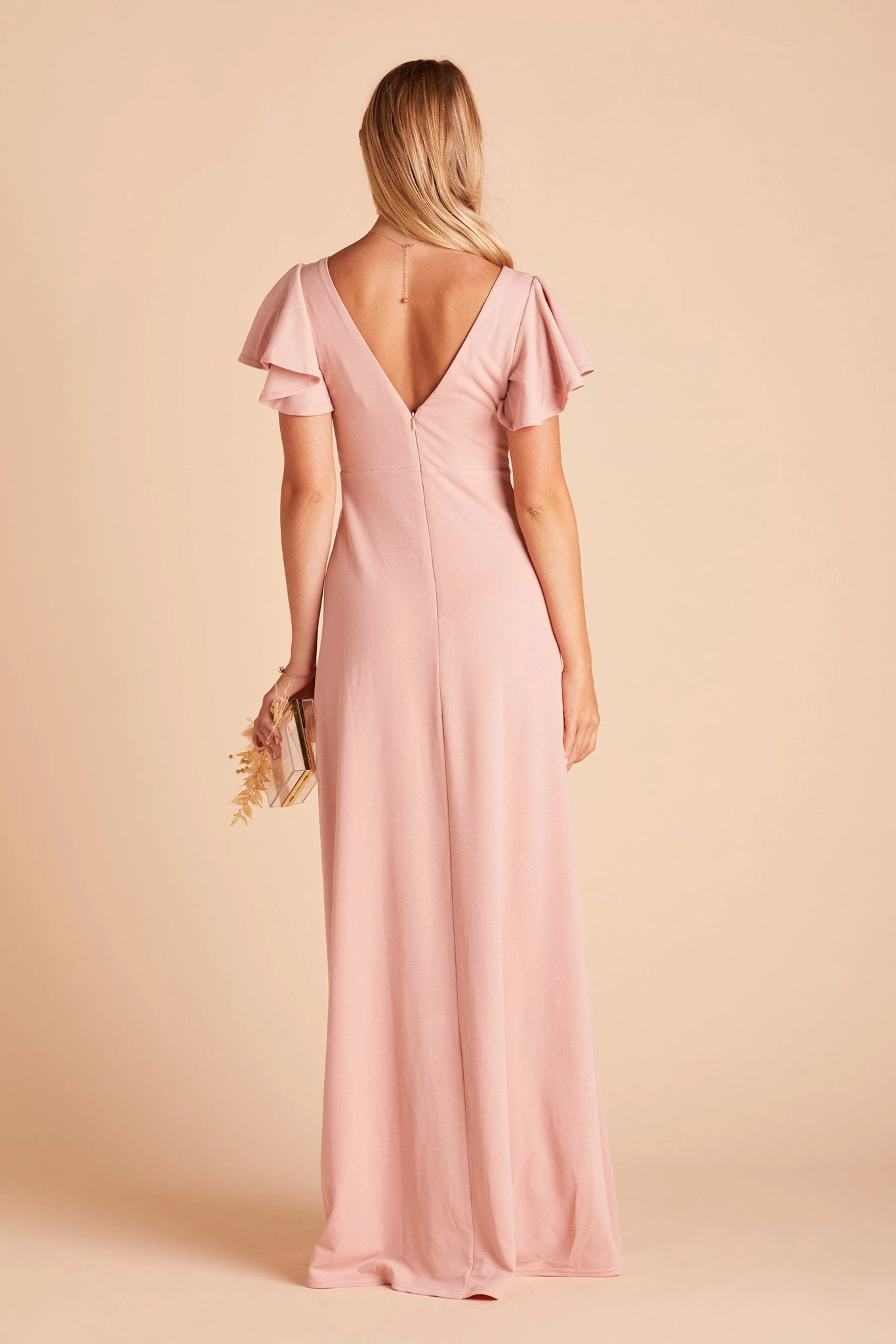 Hannah Crepe Dress - Dusty Rose 8 Hannah Crepe Dress - Dusty Rose - Image 6