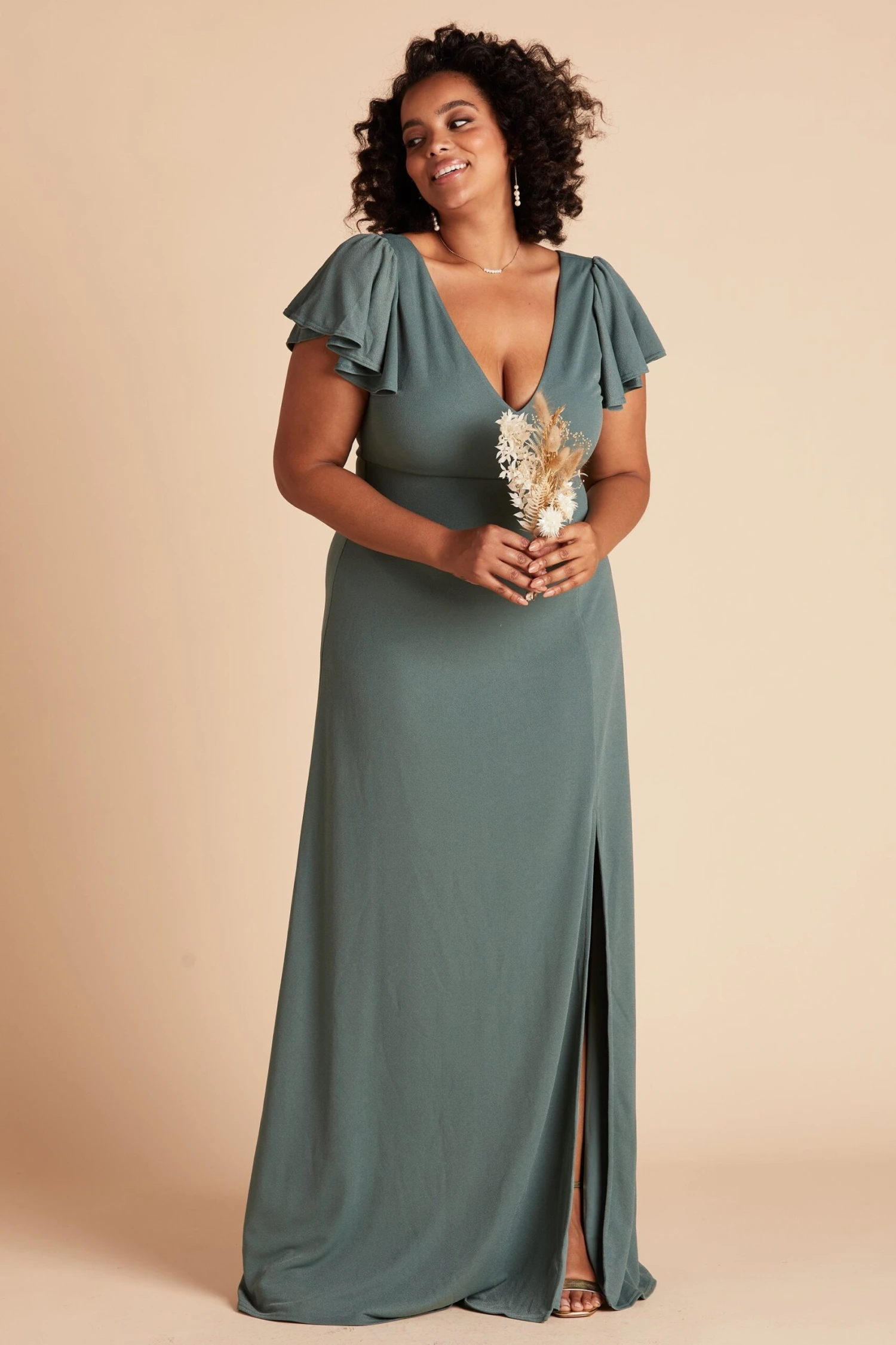 Hannah Crepe Dress - Sea Glass 7 Hannah Crepe Dress - Sea Glass - Image 5