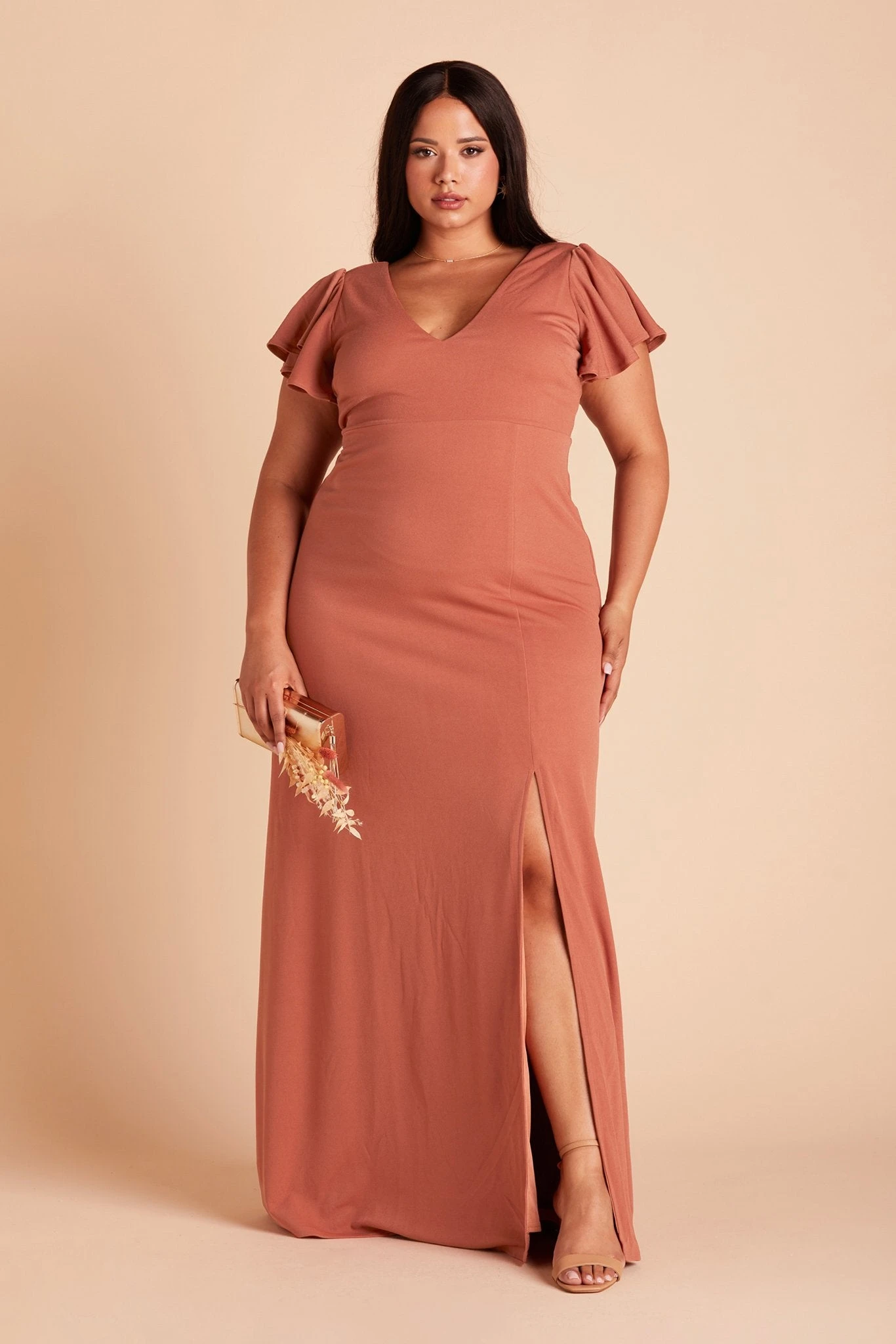 Hannah Crepe Dress - Terracotta 16 Hannah Crepe Dress - Terracotta - Image 14