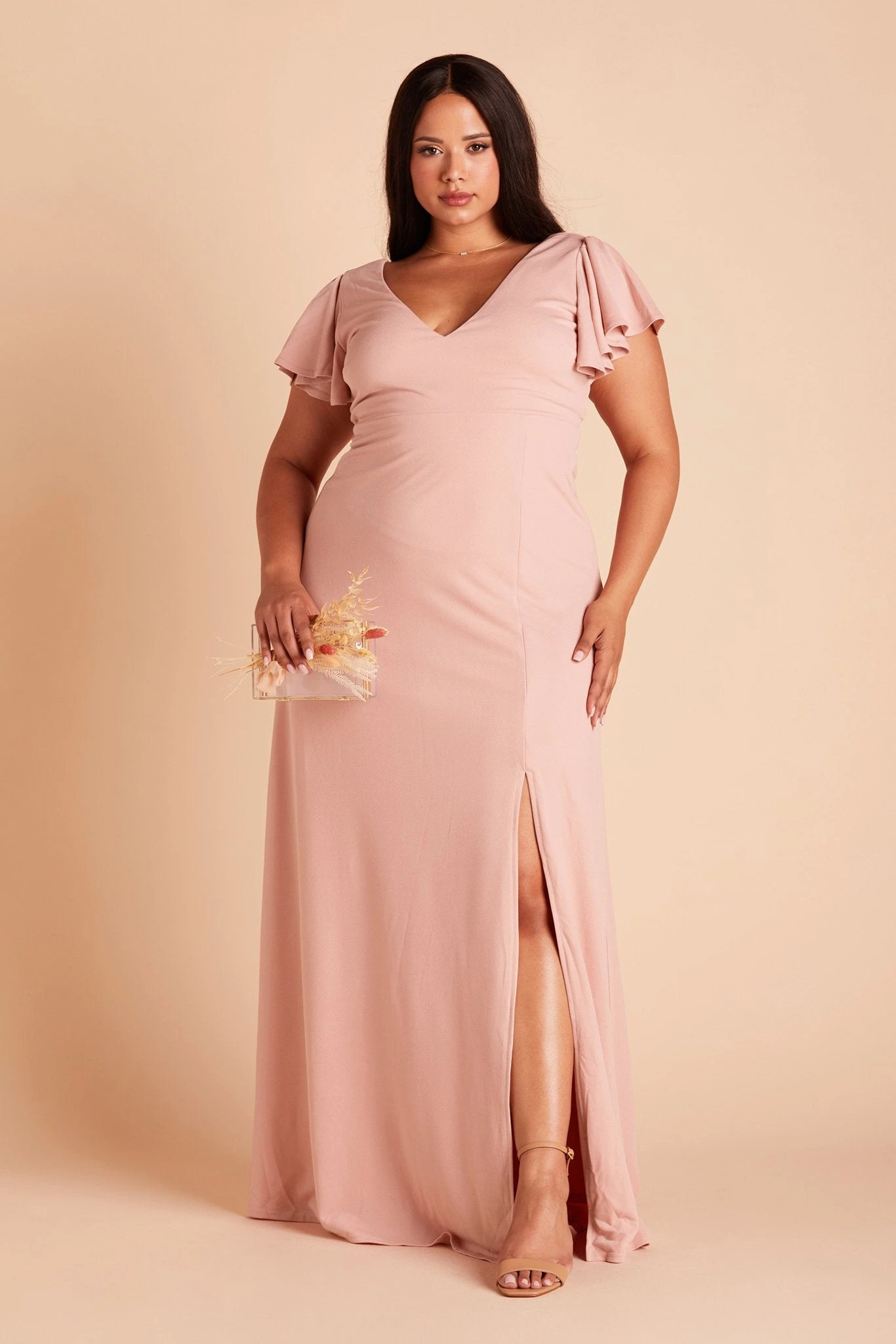 Hannah Crepe Dress - Dusty Rose 14 Hannah Crepe Dress - Dusty Rose - Image 12