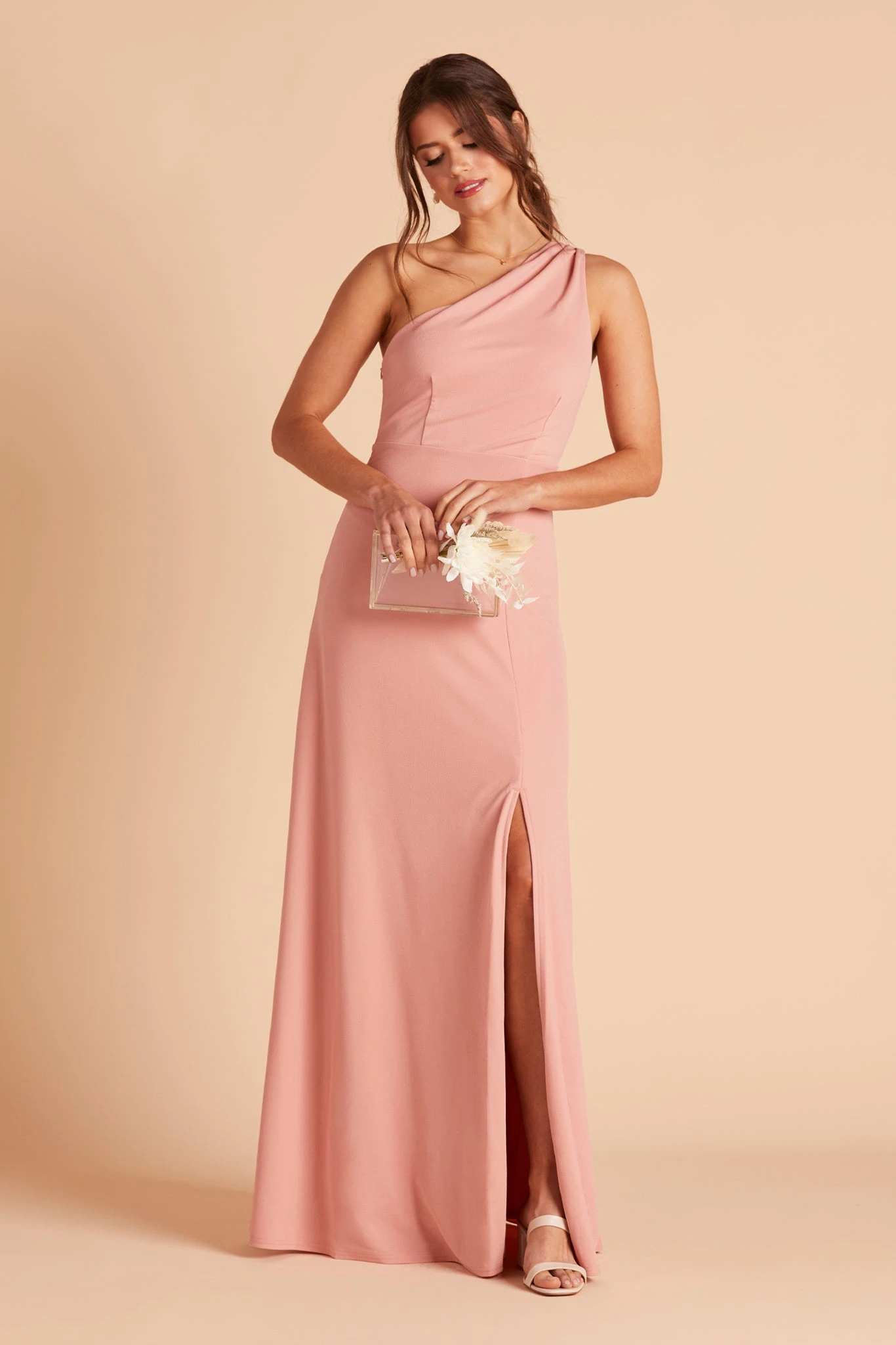 Kira Crepe Dress - Dusty Rose 6 Kira Crepe Dress - Dusty Rose - Image 4