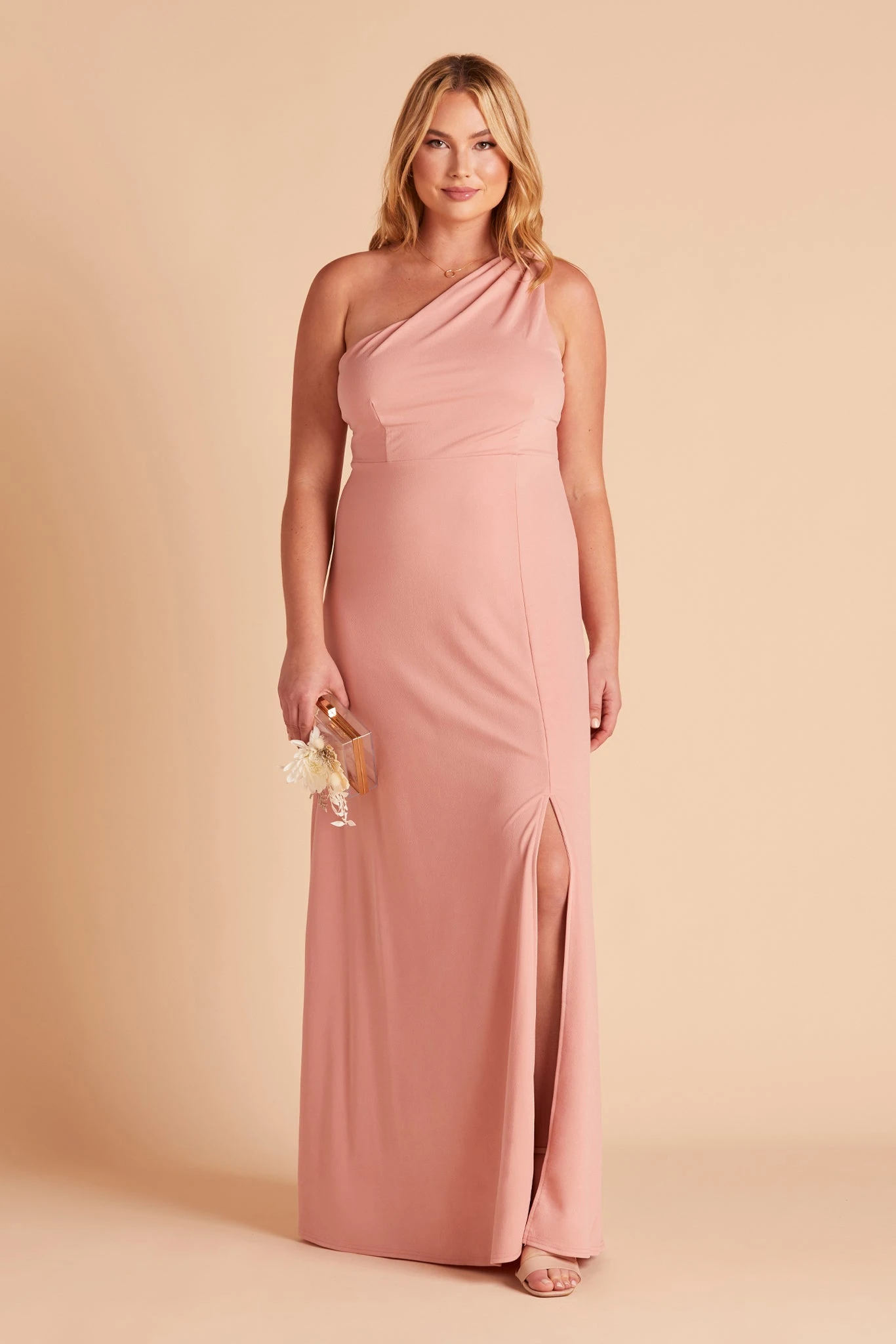 Kira Crepe Dress - Dusty Rose 5 Kira Crepe Dress - Dusty Rose - Image 3