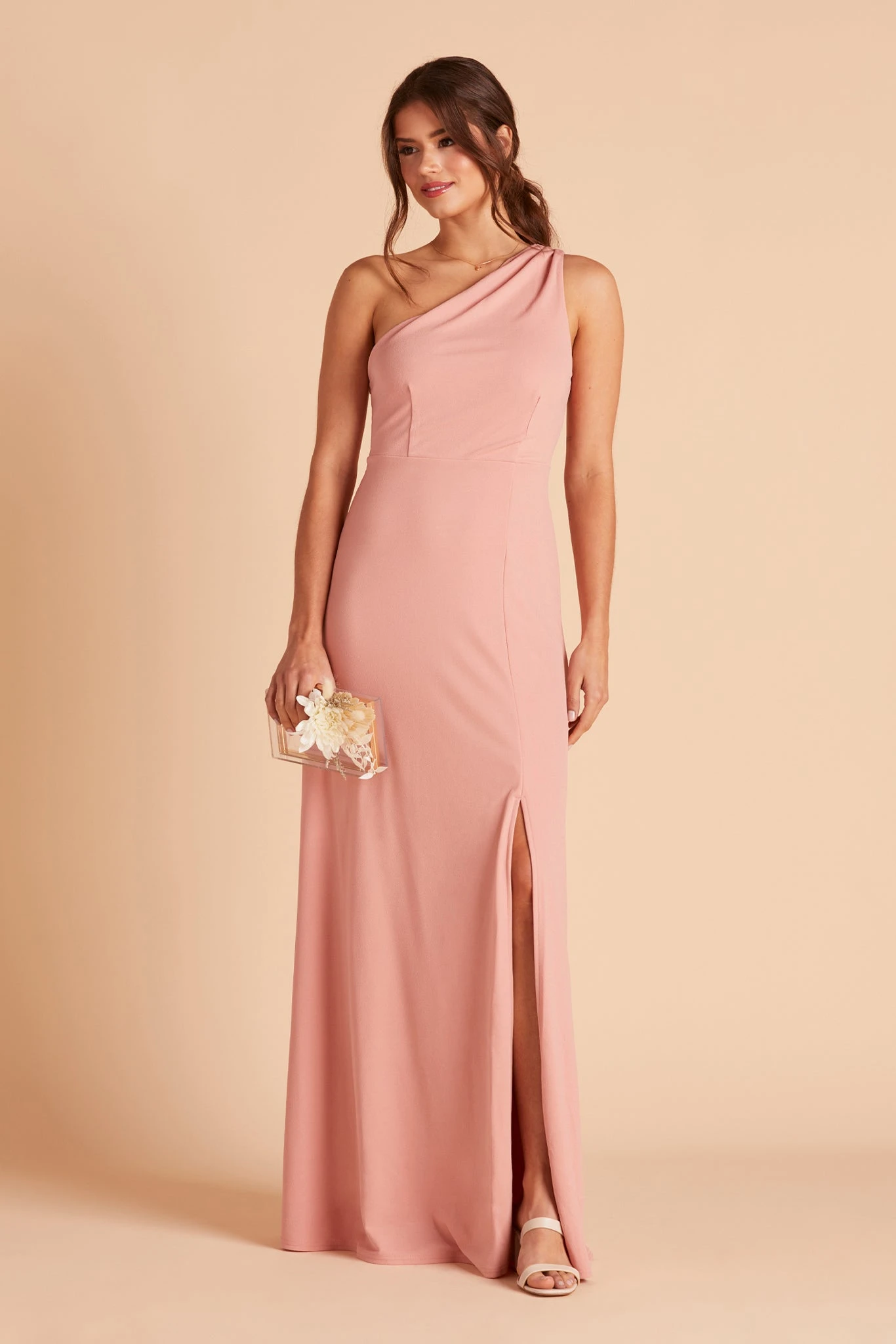 Kira Crepe Dress - Dusty Rose 9 Kira Crepe Dress - Dusty Rose - Image 7