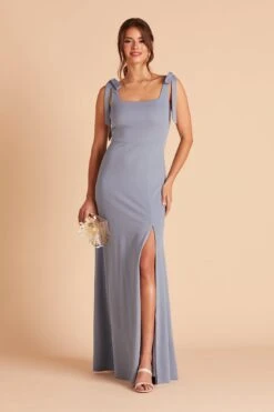 Cheap Plush Attire Store 27 Alex Convertible Dress - Dusty Blue