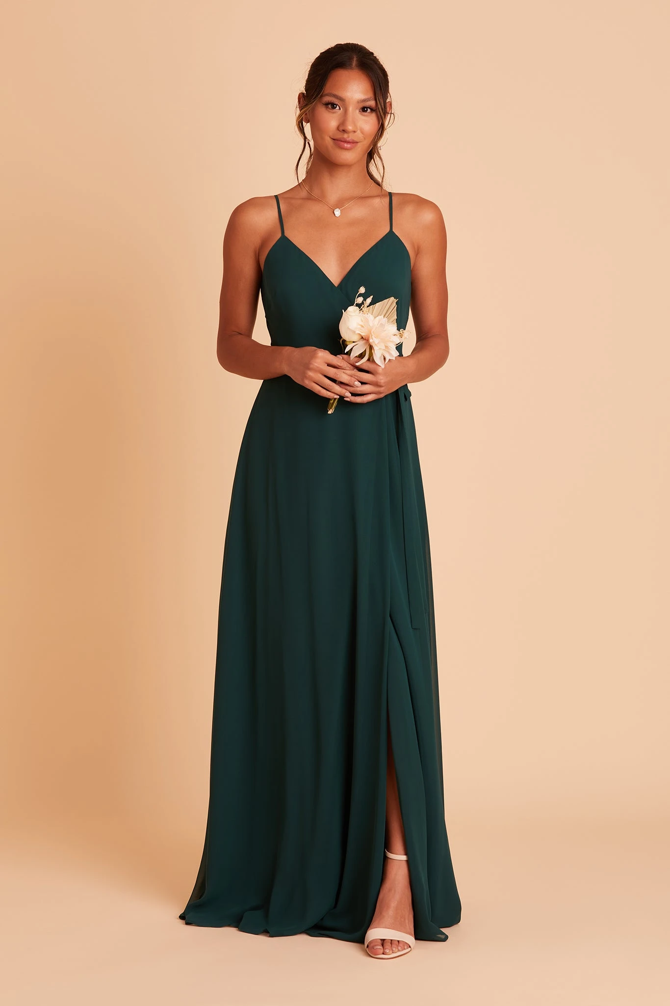 Cindy Chiffon Dress - Emerald 3 Cindy Chiffon Dress - Emerald