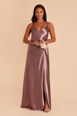 Cindy Shiny Satin Dress - Dark Mauve 17 Cindy Shiny Satin Dress - Dark Mauve -Cheap Plush Attire Store BIRDY GREY CINDY SATIN BRIDESMAID DRESS DARK MAUVE 03