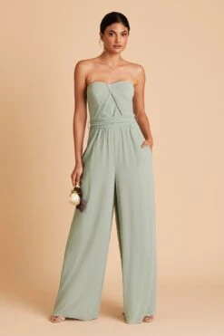 Gigi Convertible Jumpsuit - Sage -Cheap Plush Attire Store BIRDY GREY GIGI CONVERTIBLE BRIDESMAID JUMPSUIT SAGE 02