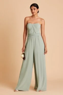 Gigi Convertible Jumpsuit - Sage -Cheap Plush Attire Store BIRDY GREY GIGI CONVERTIBLE BRIDESMAID JUMPSUIT SAGE 04
