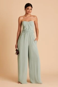 Gigi Convertible Jumpsuit - Sage -Cheap Plush Attire Store BIRDY GREY GIGI CONVERTIBLE BRIDESMAID JUMPSUIT SAGE 05