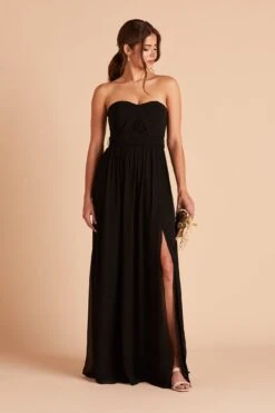 Grace Convertible Dress - Black -Cheap Plush Attire Store BIRDY GREY GRACE CONVERTIBLE SLIT BRIDESMAID DRESS BLACK 03