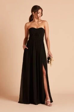 Grace Convertible Dress - Black -Cheap Plush Attire Store BIRDY GREY GRACE CONVERTIBLE SLIT BRIDESMAID DRESS BLACK 05