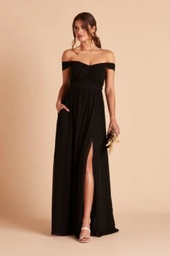 Grace Convertible Dress - Black -Cheap Plush Attire Store BIRDY GREY GRACE CONVERTIBLE SLIT BRIDESMAID DRESS BLACK 08