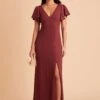 Hannah Crepe Dress - Rosewood -Cheap Plush Attire Store BIRDY GREY HANNAH BRIDESMAID DRESS ROSEWOOD 01