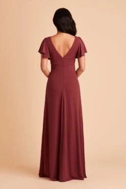 Hannah Crepe Dress - Rosewood -Cheap Plush Attire Store BIRDY GREY HANNAH BRIDESMAID DRESS ROSEWOOD 05