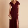 Hannah Empire Dress - Cabernet -Cheap Plush Attire Store BIRDY GREY HANNAH MATERNITY BRIDESMAID DRESS CABERNET 02