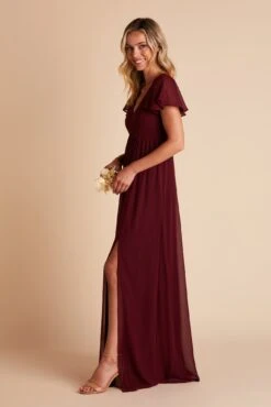 Hannah Empire Dress - Cabernet -Cheap Plush Attire Store BIRDY GREY HANNAH MATERNITY BRIDESMAID DRESS CABERNET 05