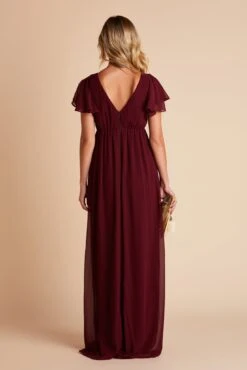 Hannah Empire Dress - Cabernet -Cheap Plush Attire Store BIRDY GREY HANNAH MATERNITY BRIDESMAID DRESS CABERNET 06