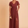 Hannah Empire Dress - Rosewood 1 Hannah Empire Dress - Rosewood -Cheap Plush Attire Store BIRDY GREY HANNAH MATERNITY BRIDESMAID DRESS ROSEWOOD 02
