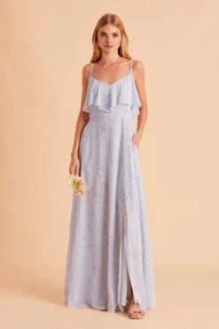 Jane Convertible Dress - Dusty Blue Floret