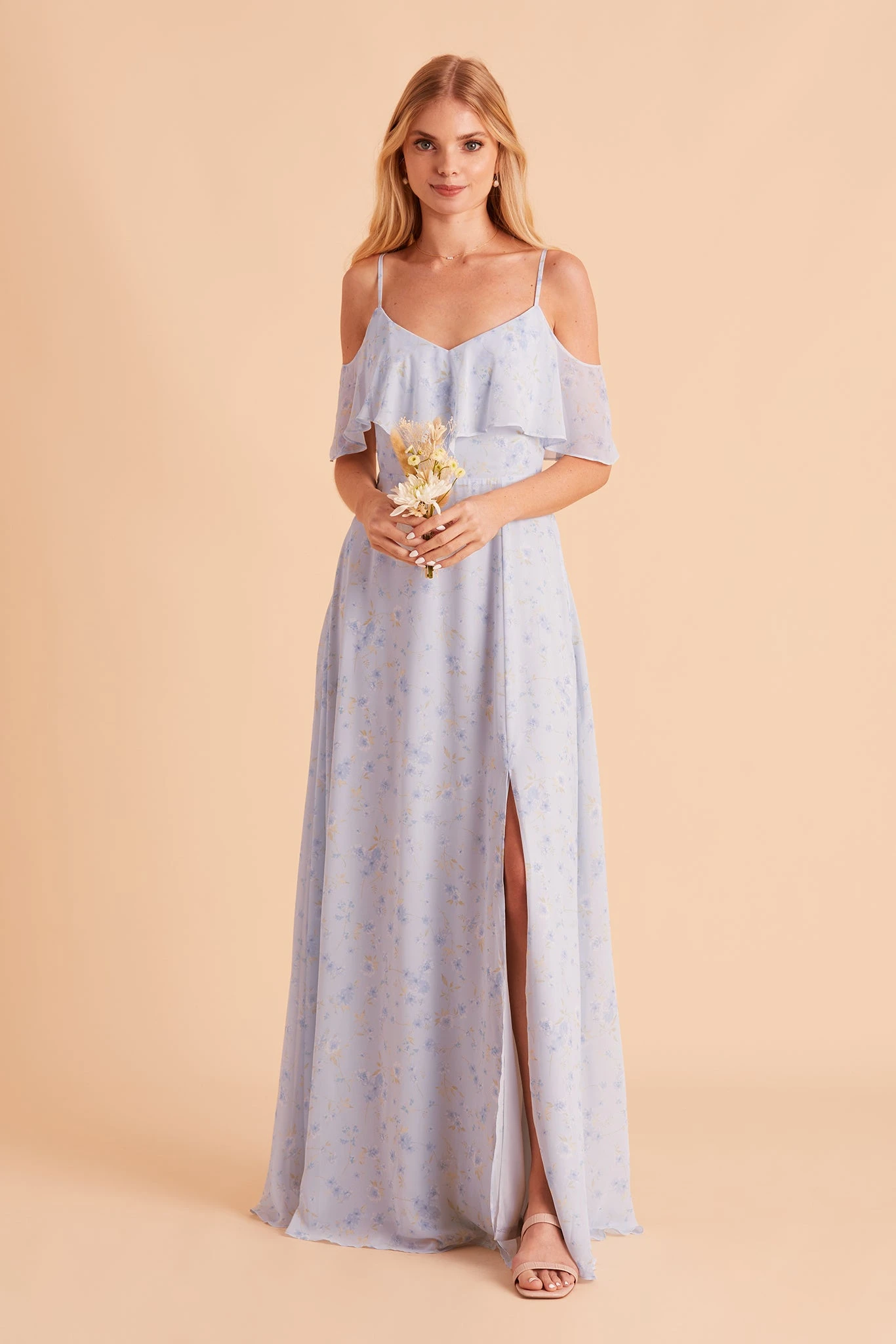 Jane Convertible Dress - Dusty Blue Floret 5 Jane Convertible Dress - Dusty Blue Floret - Image 3
