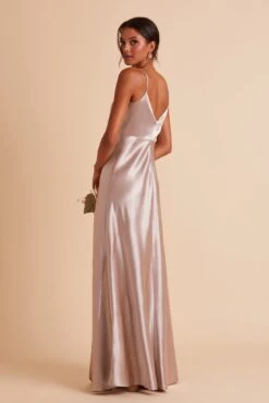 Jay Shiny Satin Dress - Taupe -Cheap Plush Attire Store BIRDY GREY JAY BRIDESMAID DRESS TAUPE 07