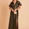 Jesse Shiny Satin Dress - Olive 2 Jesse Shiny Satin Dress - Olive -Cheap Plush Attire Store BIRDY GREY JESSE BRIDESMAID DRESS OLIVE 02