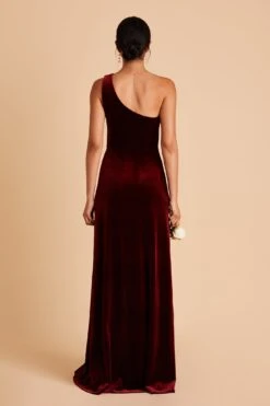 Kira Velvet Dress - Cabernet -Cheap Plush Attire Store BIRDY GREY KIRA VELVET BRIDESMAID DRESS CABERNET 05