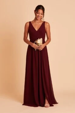 Laurie Empire Dress - Cabernet 25 Laurie Empire Dress - Cabernet -Cheap Plush Attire Store BIRDY GREY LAURIE MATERNITY BRIDESMAID DRESS CABERNET 01