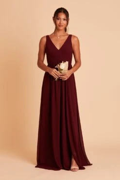 Laurie Empire Dress - Cabernet 24 Laurie Empire Dress - Cabernet -Cheap Plush Attire Store BIRDY GREY LAURIE MATERNITY BRIDESMAID DRESS CABERNET 02