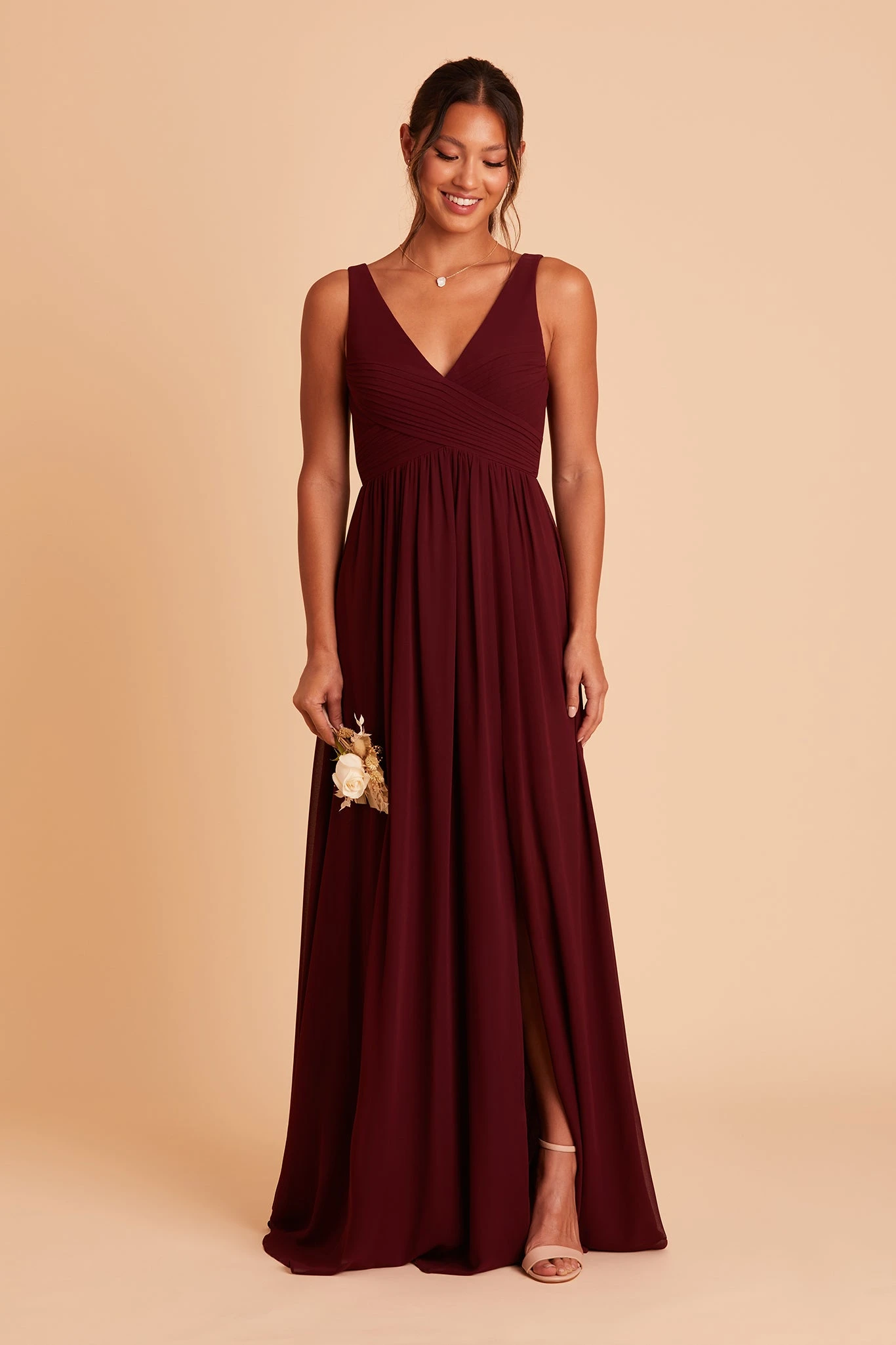 Laurie Empire Dress - Cabernet 7 Laurie Empire Dress - Cabernet - Image 5