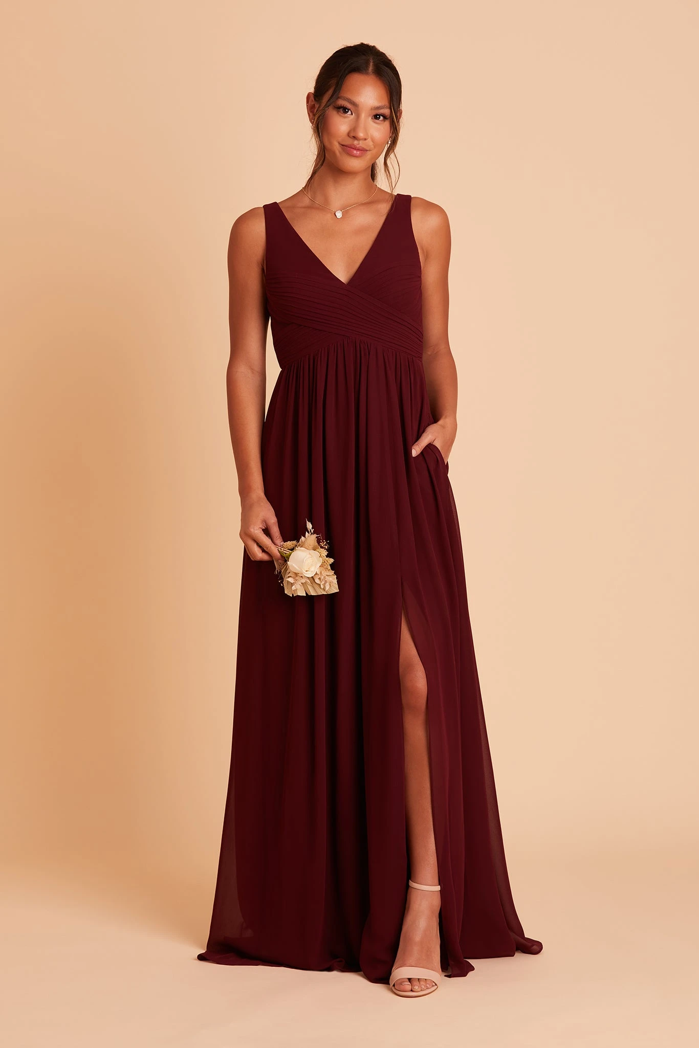 Laurie Empire Dress - Cabernet 3 Laurie Empire Dress - Cabernet