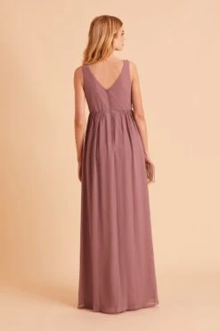 Laurie Empire Dress - Dark Mauve -Cheap Plush Attire Store BIRDY GREY LAURIE MATERNITY BRIDESMAID DRESS DARK MAUVE 05 1