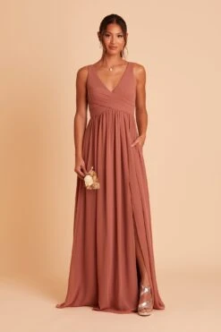 Laurie Empire Dress - Desert Rose -Cheap Plush Attire Store BIRDY GREY LAURIE MATERNITY BRIDESMAID DRESS DESERT ROSE 03