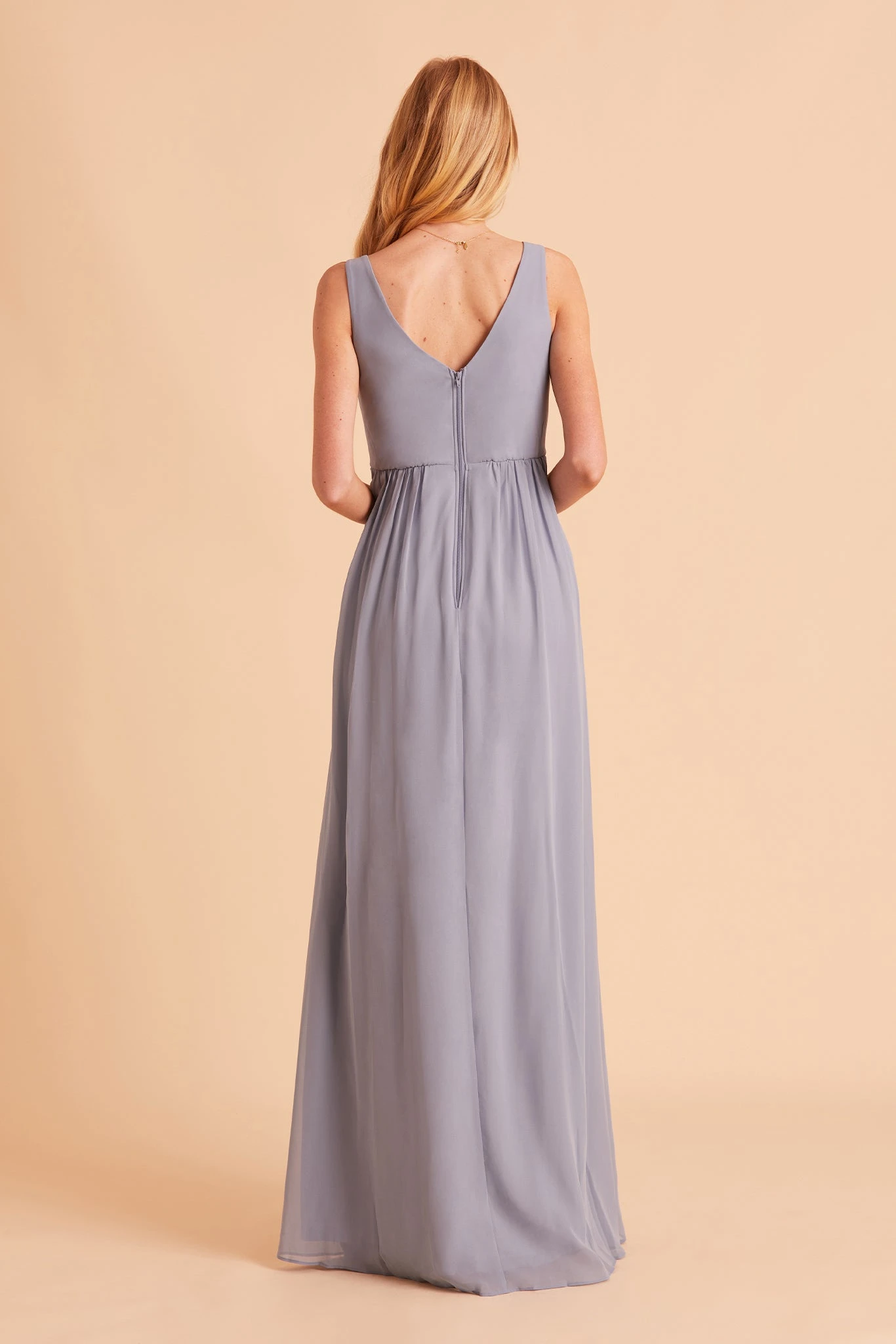 Laurie Empire Dress - Dusty Blue 7 Laurie Empire Dress - Dusty Blue - Image 5