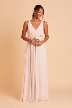 Laurie Empire Dress - Pale Blush -Cheap Plush Attire Store BIRDY GREY LAURIE MATERNITY BRIDESMAID DRESS PALE BLUSH 02