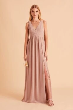 Laurie Empire Dress - Taupe -Cheap Plush Attire Store BIRDY GREY LAURIE MATERNITY BRIDESMAID DRESS TAUPE 12