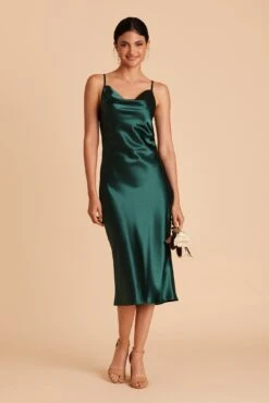 Lisa Shiny Satin Midi Dress - Emerald -Cheap Plush Attire Store BIRDY GREY LISA BRIDESMAID DRESS EMERALD 02 1a808778 50d7 4d6e a768 d1ce2c009b1d