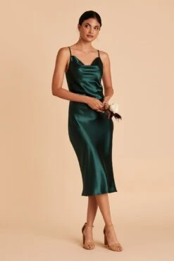Lisa Shiny Satin Midi Dress - Emerald -Cheap Plush Attire Store BIRDY GREY LISA BRIDESMAID DRESS EMERALD 04 d774d63f a2ef 4d03 afdf 051f0cc663c1