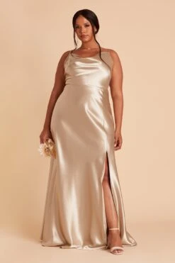 Lisa Long Shiny Satin Dress - Neutral Champagne 25 Lisa Long Shiny Satin Dress - Neutral Champagne -Cheap Plush Attire Store BIRDY GREY LISA LONG SATIN PLUS SIZE BRIDESMAID DRESS NEUTRAL CHAMPAGNE 05 945d6520 dfbd 4f97 8634 20f94d2199df