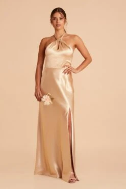 Monica Shiny Satin Dress - Gold 17 Monica Shiny Satin Dress - Gold -Cheap Plush Attire Store BIRDY GREY MONICA BRIDESMAID DRESS GOLD 02 739046f1 9ac4 4966 9498 2578b170f90e