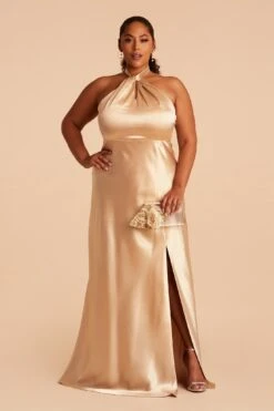 Monica Shiny Satin Dress - Gold 25 Monica Shiny Satin Dress - Gold -Cheap Plush Attire Store BIRDY GREY MONICA PLUS SIZE BRIDESMAID DRESS GOLD 03 eed1c372 d153 4d44 9f81 05df6e5fef24