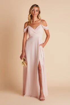Spence Convertible Dress - Pale Blush 28 Spence Convertible Dress - Pale Blush -Cheap Plush Attire Store BIRDY GREY SPENCE CONVERTIBLE SLIT BRIDESMAID DRESS PALE BLUSH 05