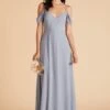 Devin Convertible Dress - Dusty Blue 2 Devin Convertible Dress - Dusty Blue -Cheap Plush Attire Store Devin DustyBlue Front