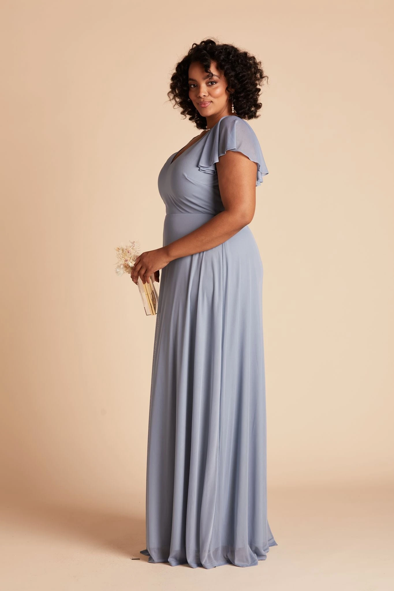 Hannah Empire Dress - Dusty Blue 7 Hannah Empire Dress - Dusty Blue - Image 5