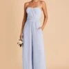 Gigi Convertible Jumpsuit - Ice Blue -Cheap Plush Attire Store Ice blue gigi convertible bridesmaid jumpsuit 01